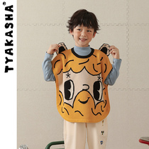 (HONEY series)TYAKASHAKIDS Taka sandboy loaded knit vest child sweater fun vest