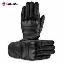 Kaidanmo motorcycle riding leather gloves Motorcycle retro summer breathable knight fall-proof full finger men and women sheepskin