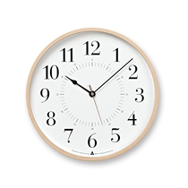 Lemnos Japan imports the TOKI wall clock living room Japanese-style simple vocalist silenerous core wood digital clock