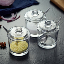 Household seasoning box set glass seasoning bottle seasoning tank salt jar combination condiment storage box kitchen oil pot