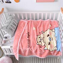 Newborn childrens blanket Wedding child coral velvet flannel sofa nap small baby double layer thickened winter
