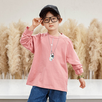 Childrens clothing boys clothes 2021 new autumn style spring and autumn T-shirt handsome children handsome Korean version of base shirt tide