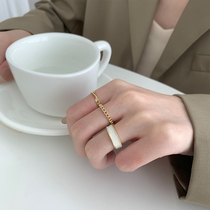 Three-piece set ~ Japanese light luxury ring ring female fashion personality niche design food finger ring ins tide opening ring