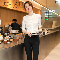 High-end brand professional suit women summer white-collar workplace work clothes hotel lobby manager shirt two-piece set