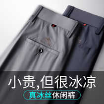 Romon Bing Si Shis Shutter Men Summer Book Straight Pin Songsip Men 2022 New Business Suit Trousers