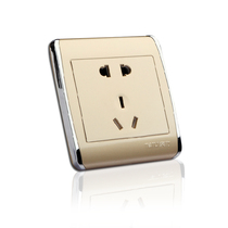 Taili switch socket 86 type two three plug 5 holes champagne gold five holes wall power panel gold