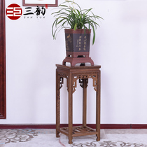 Sanyun solid wood flower frame mahogany furniture chicken wing Wood flower frame multi-layer indoor Chinese antique floor flower stand flower