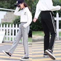 Bala Childhood Girl Sports Pants Children 100 Hitch Casual Loose Winter Plus Suede Long Pants Big Kid Spring Autumn Pants
