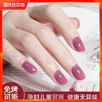 Tear-free roast quick-drying nail polish 2021 autumn and winter New Fashion Color home student nail art combination set