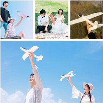 Extramarital Wedding Dress Photography Props Brigade Pat Creative Foam Aircraft Models Write Real Children Photo Hands for Pendulum Decoration