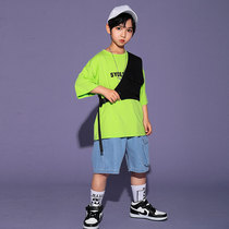 Hip-hop street dance costume boy handsome suit children walk show tide costume hip children jazz dance costume