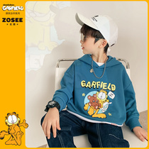 (Garfield IP) left West childrens clothing boy clothes 2021 New middle child hooded autumn coat spring and autumn