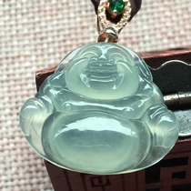 Laughing at the Buddha Emerald Buddhas public hanging pendant jade Buddha pendant Millver men and women with jade pendant