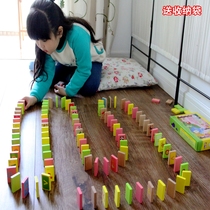 Childrens wooden 100-piece number Chinese characters Domino baby word recognition early education educational toy 346 years old
