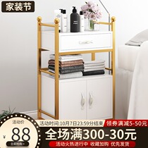 Beauty salon multifunctional trolley barber shop special mobile instrument storage rack nail tool car White