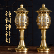 Pure copper for Buddha led long Ming lamp home offering Buddha lamp Buddha lotus lamp to attract wealth lamp