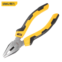 Deli rubber handle wire pliers No 55 high carbon steel vise multi-function flat mouth wire shear pliers 6 inches DL0001