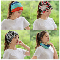 Summer thin cap childrens neck sleeve chemotherapy cap printed headscarf pregnant woman month hat cap cap pile cap