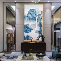 Physical porch nail living room decoration painting new Chinese landscape painting landscape sofa background wall hanging painting office mural