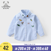Price 85 (Rabbi Tree)Childrens clothing Boy shirt Spring and autumn childrens base shirt Long sleeve male baby shirt
