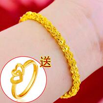 Zhou Dao Huanmei 18K Gold Ladies National Wind True Foot 999 Gold Ornaments Delivery Lover never drops color 24K gold