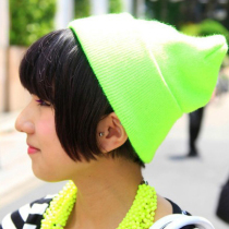 Ski fluorescent ethnic style hat Ski hat wool hat H405