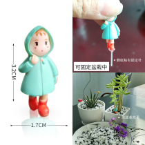 Multi-meat decoration small doll small ornaments cute raincoat Xiaomei Hayao Miyazaki ecological bottle micro landscape decoration