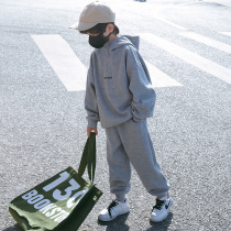 Childrens clothes large boys Tide Cards Autumn Clothing Sportswear Sportswear Suit Spring Dress 2022 Spring Autumn Season New online Red Fried Street