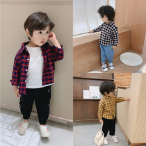 Boy plaid shirt 2020 New Baby long sleeve cotton thin childrens clothing children autumn childrens shirt spring and autumn