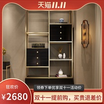 Light luxury modern simple post-modern simple wine cabinet gold-plated floor bookcase multi-layer bookshelf combination stainless steel bookcase