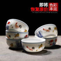 2 0.8 billion Jingdezhen handmade antique Master Cup home Kung Fu Tea Tea Cup Daming cheng hua dou cai ji gang bei