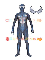 Mens Adult Concept Symbiotic Venom Spider-Man All-Pack One-piece Tight Clothing for Halloween Zentai Suit Warwear