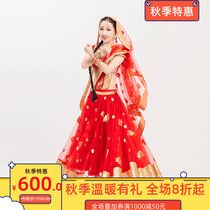 Original Indian clothing female 2021 new belly dance photo costume folk dance performance costume three-piece summer