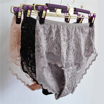 Manny Fen Cotton Quality Life Lady Underwear Comfort Breathability Sensation Mid-Waist Bottom Pants Speed Dry Lace Hollowed-out Triangle Pants