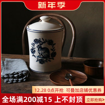 W1962 export European ceramic underglaze color hand-painted French MOLLY HATCH retro storage cans home furnishings