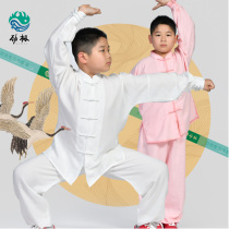 Jinji childrens Taiji clothing mens and womens martial arts clothing Taijiquan exercise suit suit bamboo cotton and hemp Spring Summer