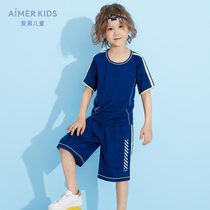  21 New products love children 3-year-old boys summer thin breathable short-sleeved sports jacket five-point pants