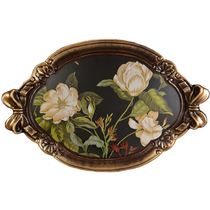 Korean original high-grade tea tray water cup tray size two high temperature resistant European classical style oval model