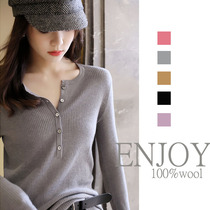 JOLIMENT wool long sleeve knitwear women 2021 Spring and Autumn new relaxation degree slim casual top