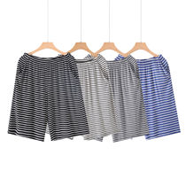 Summer new mens modal cotton shorts loose large size sports home can be worn outside striped five-point shorts pajamas
