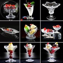 Creative x cup cup Glass Sundae Ice cream cup Dessert cup Tall smoothie cup Pudding Dessert milkshake cup Snow