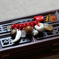 Babys new silver decoration Ping An pendant Zhu sandstone Peach Basket Needle Hoop Bronze Bell Dog Tooth Abacus Fu Bag Pig Thrilled Fish