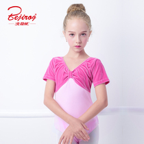 Childrens dance dress rehearsing for summer short sleeve girl ballet dancer dance even body contesting class body China dance