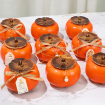 Persimmon Festive Sugar Box Persimmon HAPPY SUGAR JAR EMPTY BOX WEDDING COMPANION GIFT WEDDING CANDY BAG CERAMIC TOMATOES JAR