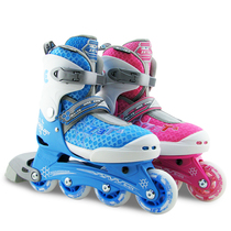 Maiqum-cro wheel sliding shoes zeta children skate full suit beginner straight discharge wheel dry ice skates adjustable
