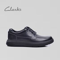 clarks Qi Le mens shoes lace-up low-top casual fashion leather shoes Un Abode Strap comfortable sports mens shoes