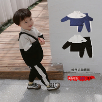 2020 new childrens clothing boys spring and autumn set baby sports two-piece Childrens foreign style casual autumn clothes tide