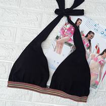 New goods single sexy bikini womens swimsuit underwear single back buckle hanging neck black cup 4823