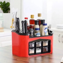 Kitchen storage artifact multifunctional shelf storage basket multi-grid seasoning set Inbai trade factory direct sales