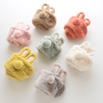 Mijia Xiong childrens clothing girl scarf autumn and winter cute rabbit ear girl plush warm scarf Princess windproof neck
